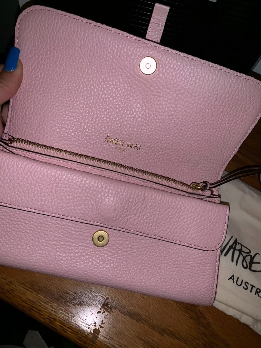 Women’s Annabel Ingall Pink Crossbody Bag and Wallet Set - Picture 3 of 6